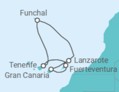 Itinerario del Crucero Fin de Año en Canarias - MSC Cruceros