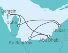 Itinerario del Crucero Qatar, Emiratos Árabes - MSC Cruceros