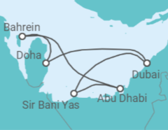 Itinerario del Crucero Emiratos Árabes - MSC Cruceros
