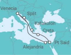 Itinerario del Crucero Grecia, Egipto, Croacia - MSC Cruceros