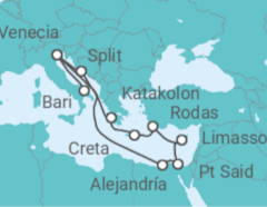 Itinerario del Crucero Fin de Año en el Adriático - MSC Cruceros