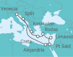 Itinerario del Crucero Grecia, Chipre, Egipto - MSC Cruceros