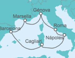 Itinerario del Crucero La música del mar - Costa Cruceros