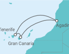Itinerario del Crucero Islas Canarias  - Costa Cruceros