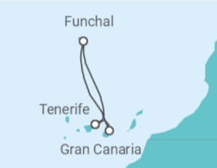 Itinerario del Crucero Islas Canarias - Costa Cruceros