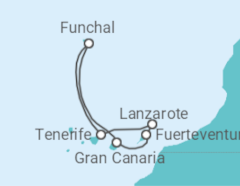 Itinerario del Crucero Oasis del Atlántico - Costa Cruceros