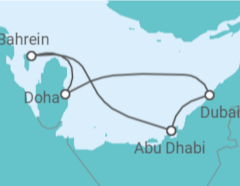 Itinerario del Crucero Qatar, Emiratos Árabes - MSC Cruceros