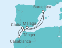 Itinerario del Crucero España y Marruecos - Royal Caribbean