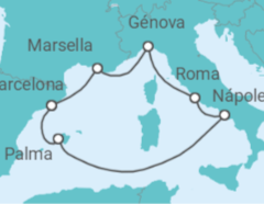 Itinerario del Crucero La música del mar - Costa Cruceros