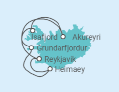 Itinerario del Crucero Islandia - Ponant