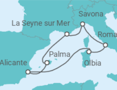 Itinerario del Crucero Armonía de colores y sabores - Costa Cruceros