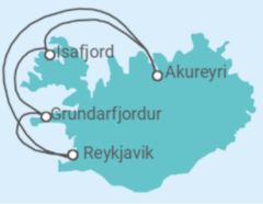 Itinerario del Crucero Islandia y el eclipse solar - Celebrity Cruises