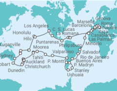 Itinerario del Crucero Vuelta al mundo 2027 - MSC Cruceros
