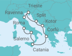 Itinerario del Crucero Mediterráneo: Italia, Croacia y Grecia - NCL Norwegian Cruise Line