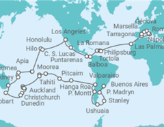 Itinerario del Crucero Vuelta al mundo 2027 - MSC Cruceros
