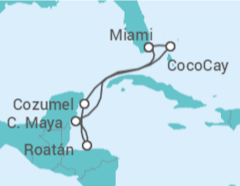 Itinerario del Crucero Caribe Occidental y Perfect Day - Royal Caribbean