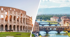 Roma y Florencia en avión