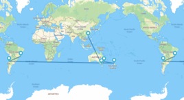 Hong Kong, Melbourne, Sídney, Auckland, Santiago de Chile y Río de Janeiro