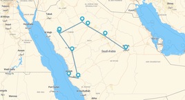 Ruta desde Yeda a Riad