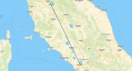 Roma y Florencia en avión