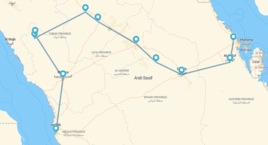 Ruta desde Damman a Yeda