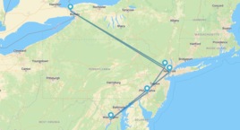 Nueva York, Cataratas del Niágara, Nueva Jersey y Washington