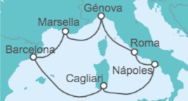 Itinerario del Crucero La música del mar - Costa Cruceros