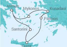Itinerario del Crucero Islas Griegas + Atenas - Celestyal Cruises 