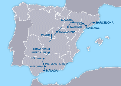 AVE Barcelona Málaga